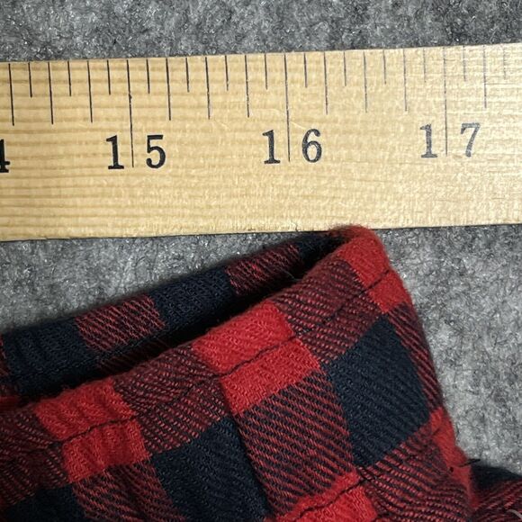 Old Navy Pajama Pants Men's L Fleece Red and Black Buffalo Check Plaid Comfy NWT - Picture 6 of 16